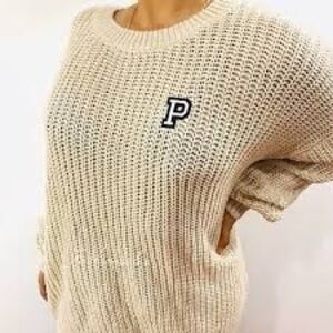 Victorias Secret PINK Cable‎ Knit Pullover Sweater